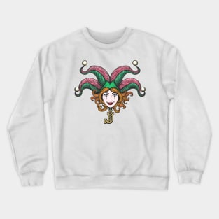 Joker Girl Face Crewneck Sweatshirt